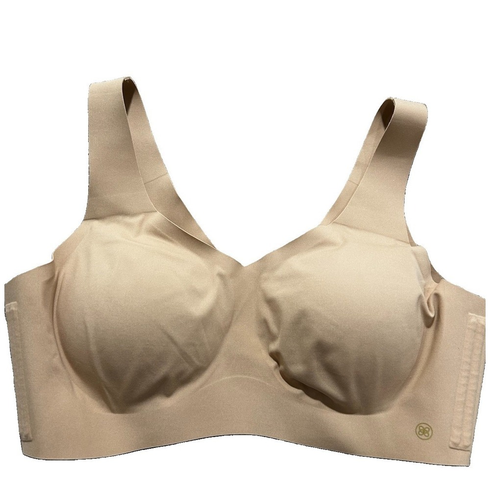 Honeylove Women's 1X SoftForm V-Neck‎ Bra T Shirt Beige